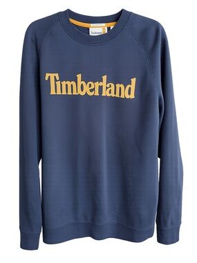 Timberland Navy Blue Logo Sweatshirt Regular Fit Size M